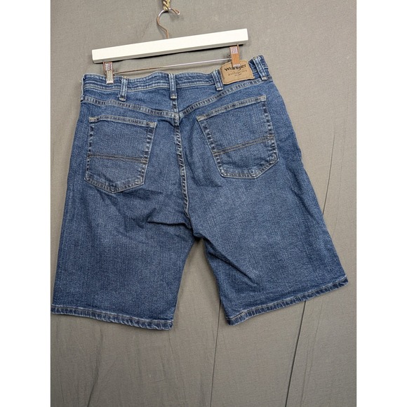 Wrangler Denim Shorts Mens 34 Blue Jean Shorts - Picture 4 of 7